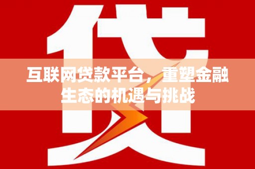 汤原互联网贷款平台，重塑金融生态的机遇与挑战