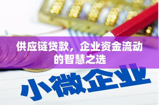 临邑供应链贷款，企业资金流动的智慧之选