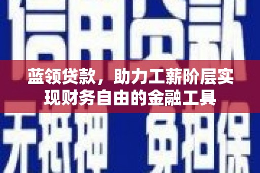 盐山蓝领贷款，助力工薪阶层实现财务自由的金融工具